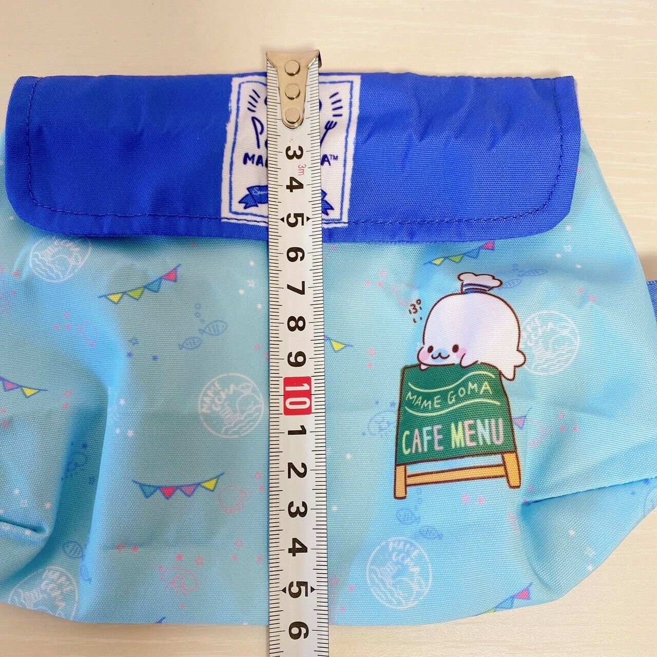 San-X Mamegoma Pouch Light Blue Sea Animals Cafe Ice Cream Sweets Kawaii Rare