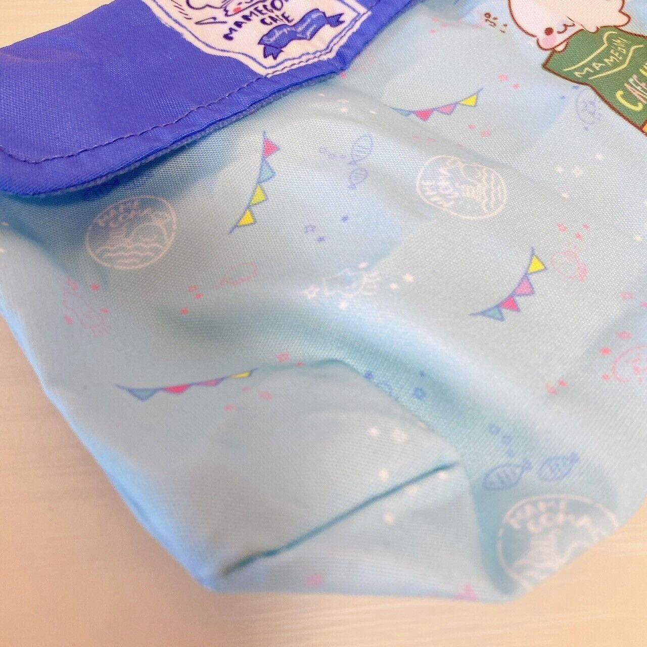 San-X Mamegoma Pouch Light Blue Sea Animals Cafe Ice Cream Sweets Kawaii Rare