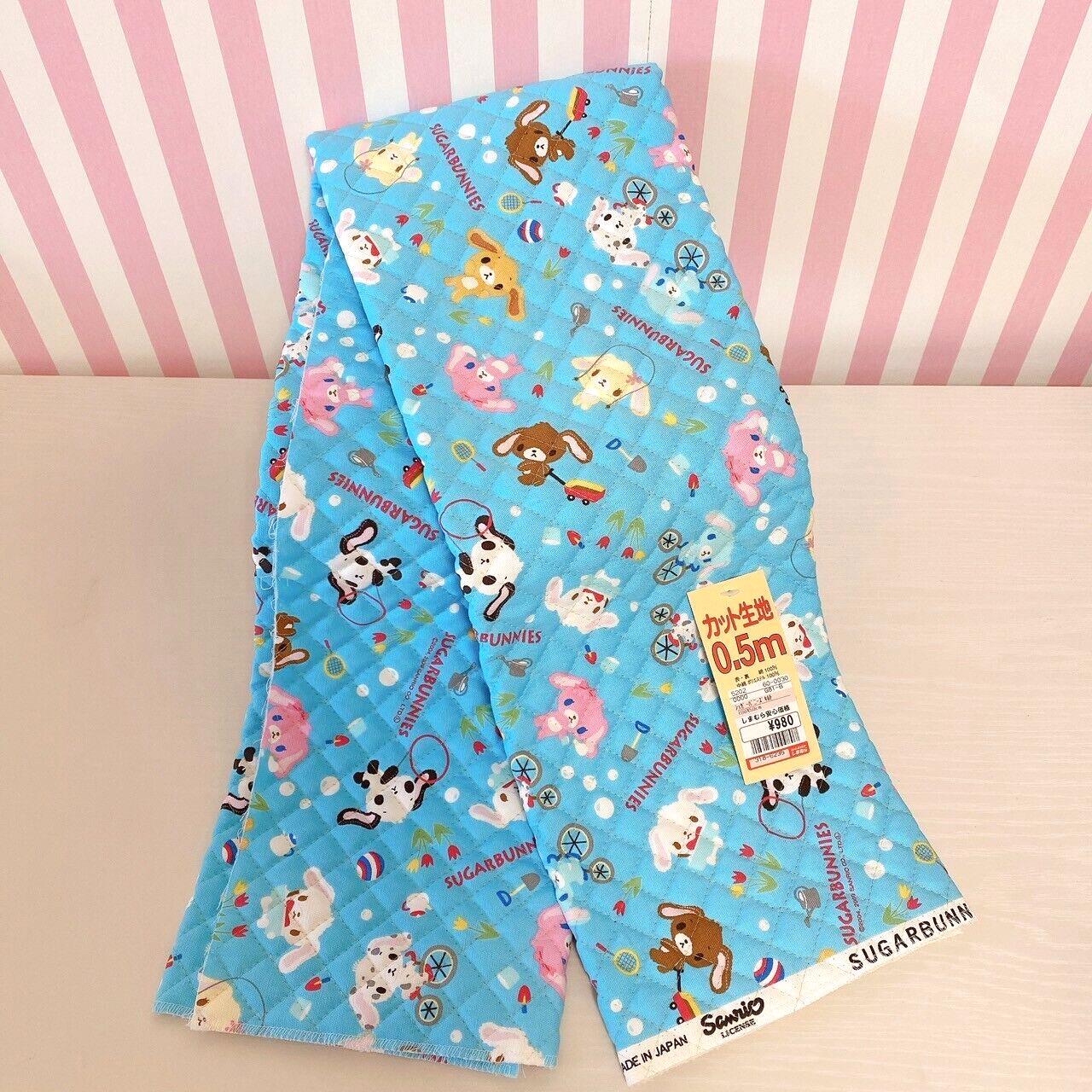 Sanrio Sugar Bunnies Cut Cloth Material Quilt Quilting Light Blue Shirousa Rare