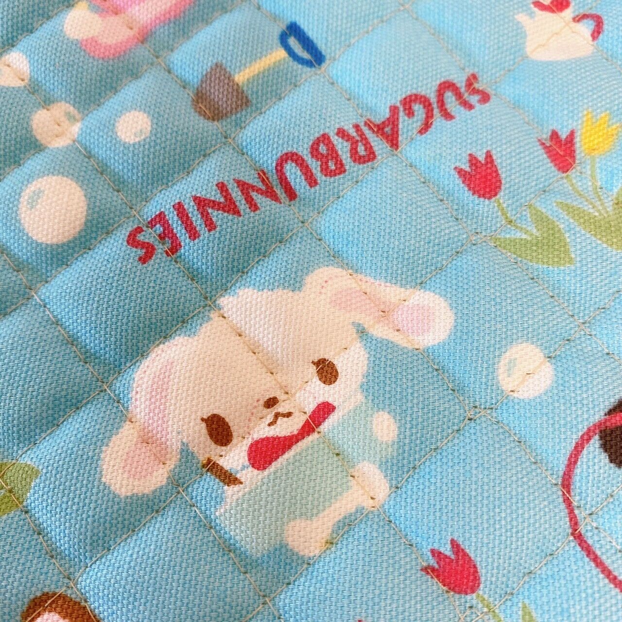 Sanrio Sugar Bunnies Cut Cloth Material Quilt Quilting Light Blue Shirousa Rare