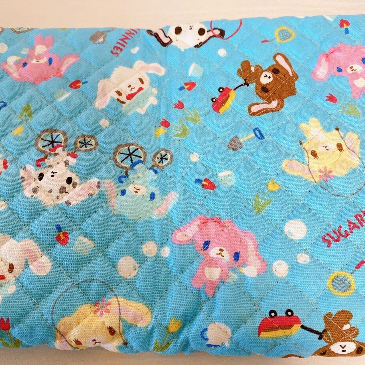 Sanrio Sugar Bunnies Cut Cloth Material Quilt Quilting Light Blue Shirousa Rare