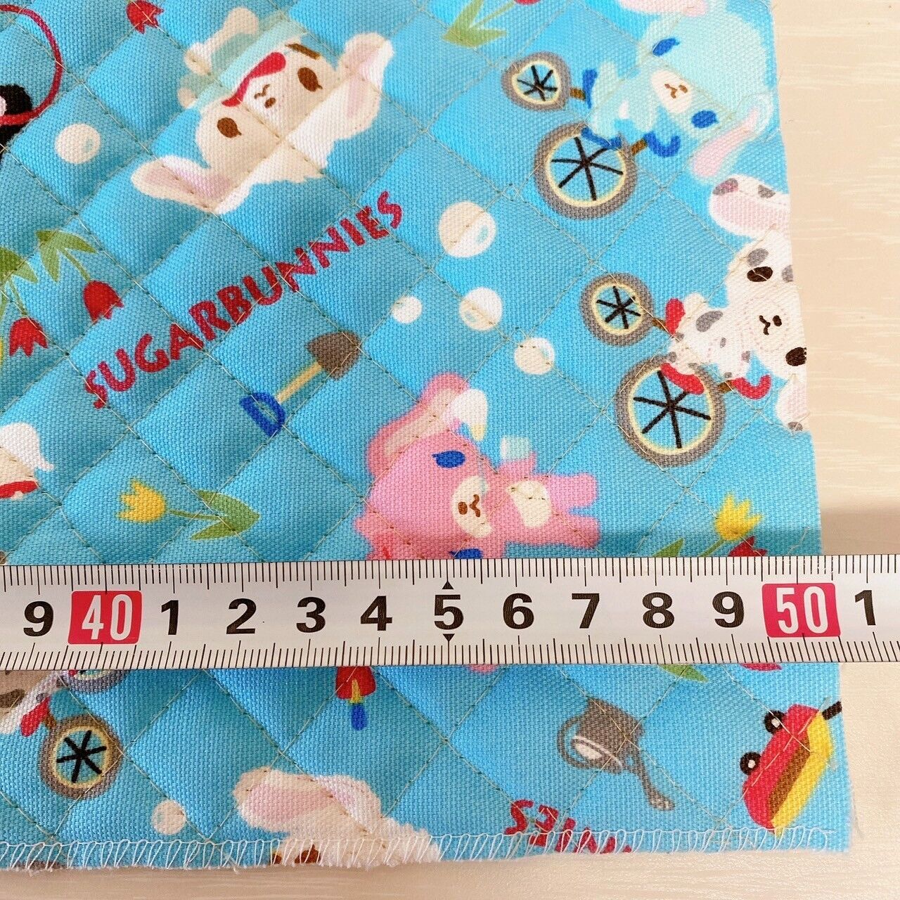 Sanrio Sugar Bunnies Cut Cloth Material Quilt Quilting Light Blue Shirousa Rare