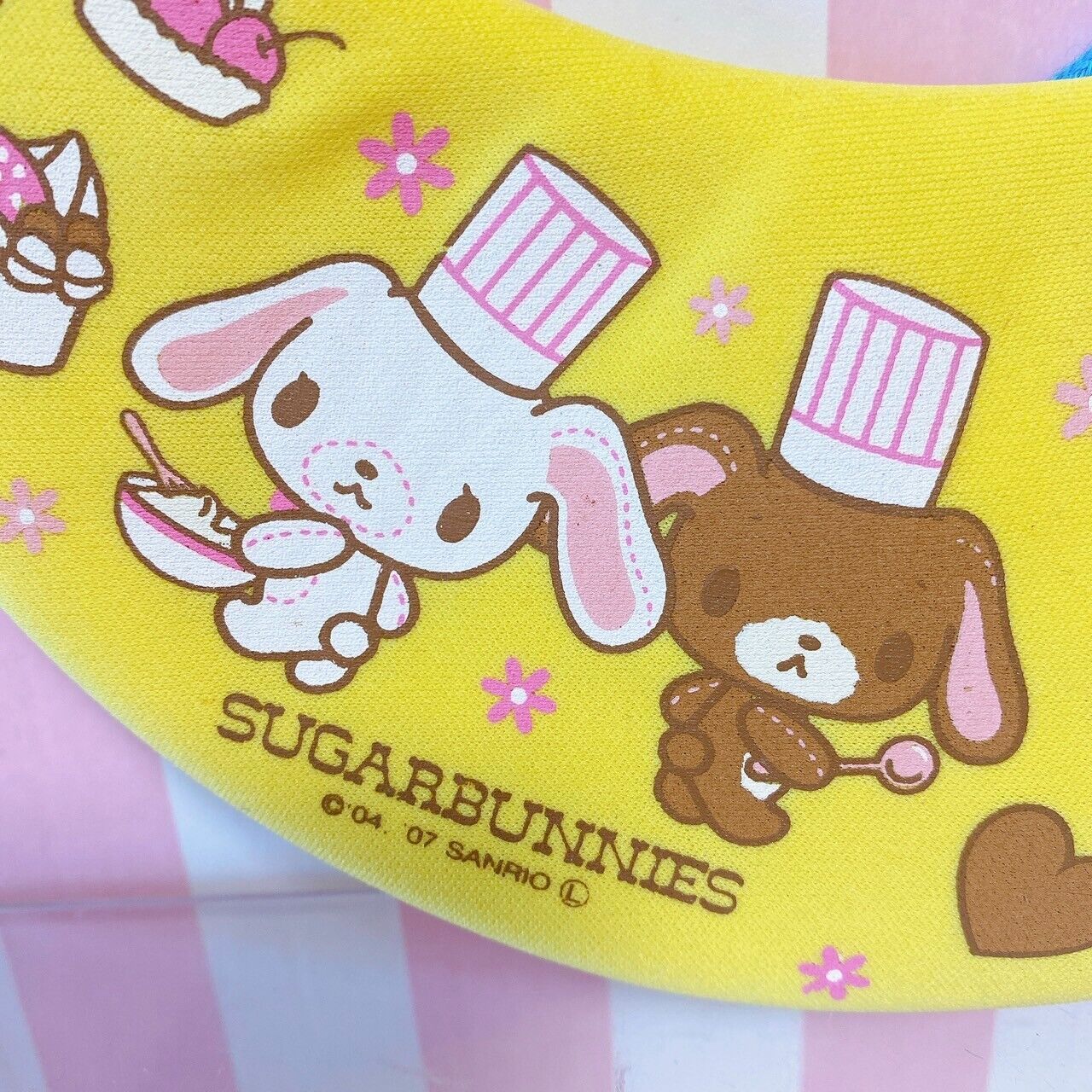 Sanrio Sugar Bunnies Pouch Card Set Banana Shirousa Kurousa Yellow Sweets Cake