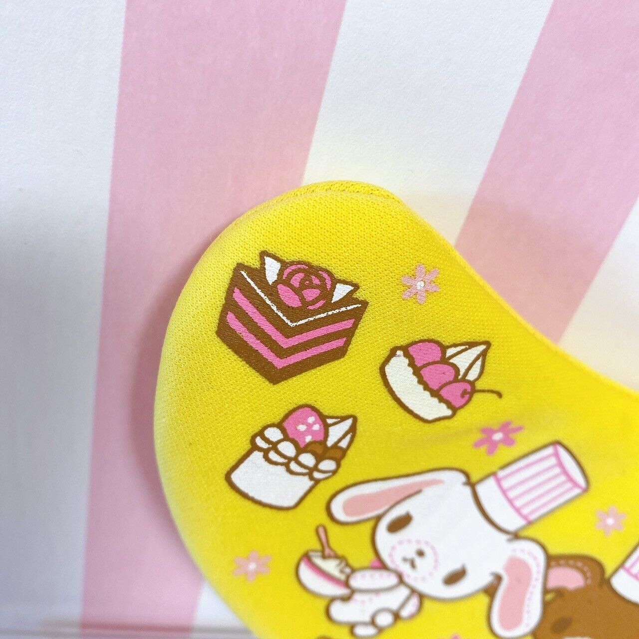 Sanrio Sugar Bunnies Pouch Card Set Banana Shirousa Kurousa Yellow Sweets Cake