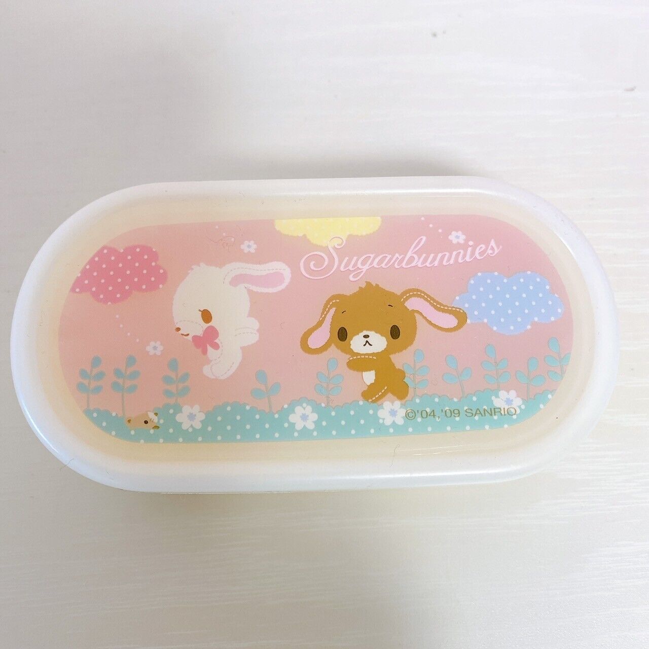 Sanrio Sugar Bunnies Lunch Box Set 4 Picnic Case Obento Shirousa Kurousa Pink