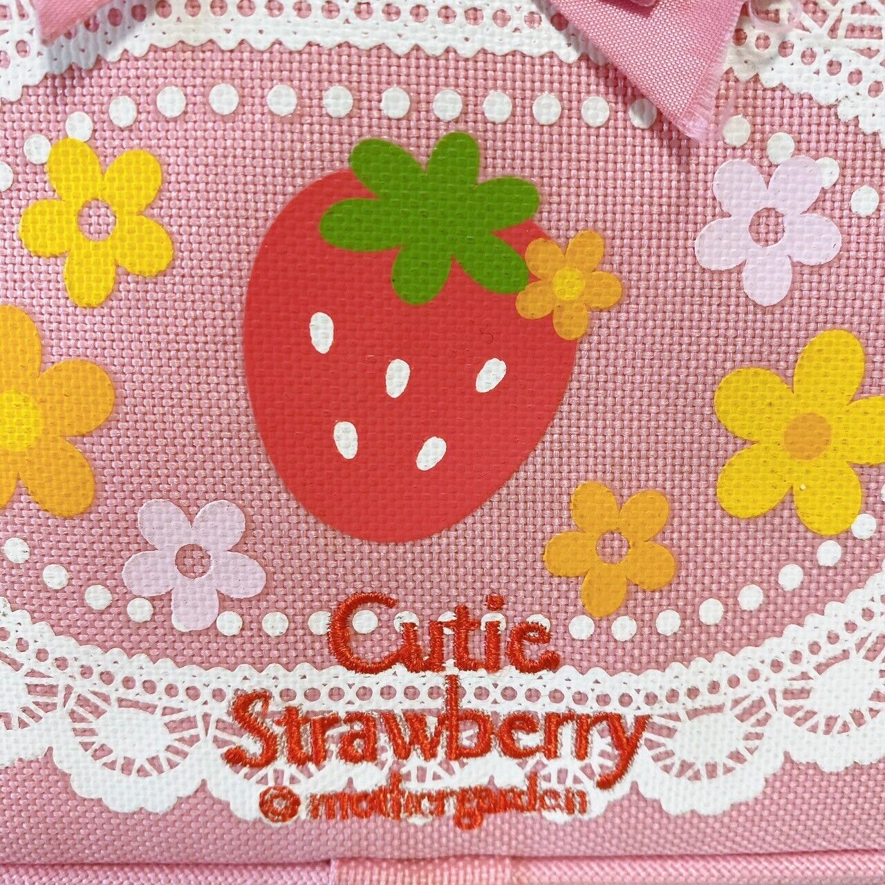 Mother Garden Shoulder Kindergarten Bag Pochette Strawberry Pink Ribbon Frill