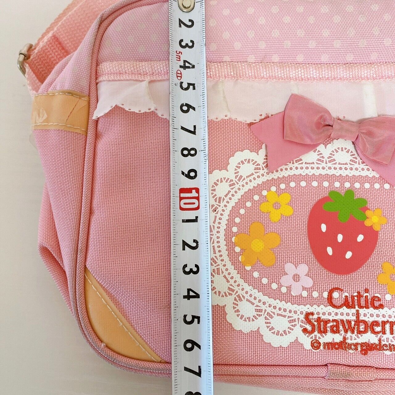 Mother Garden Shoulder Kindergarten Bag Pochette Strawberry Pink Ribbon Frill