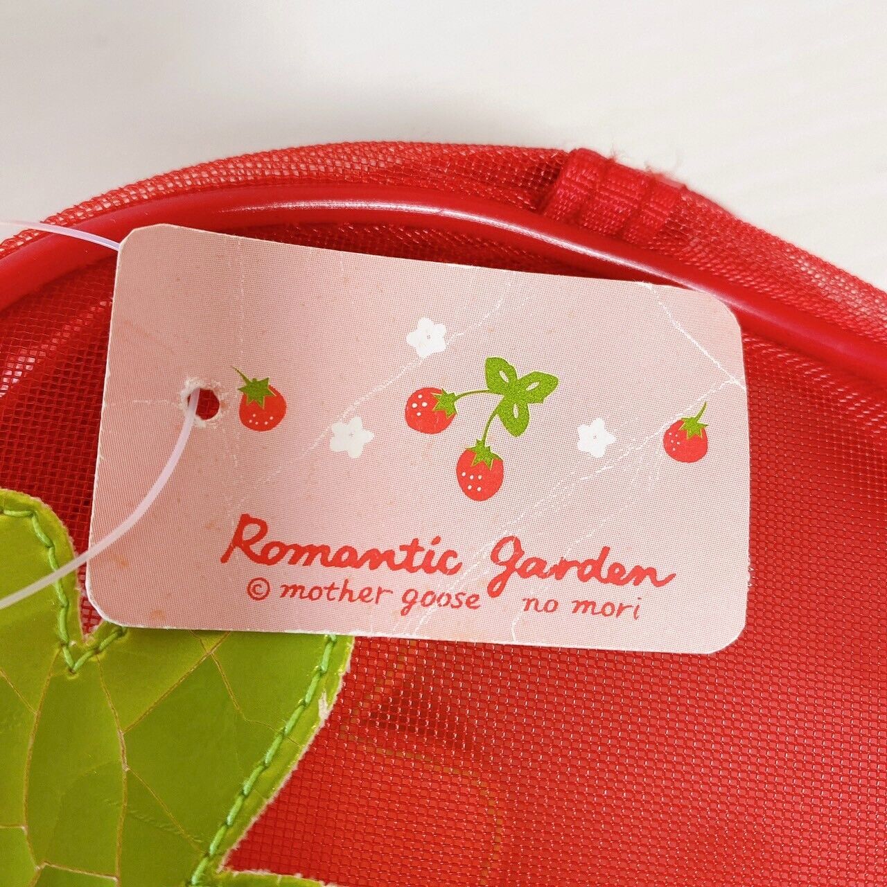 Mother Garden Mini Handbag Tote Bag Strawberry Red Flower White Green Kawaii