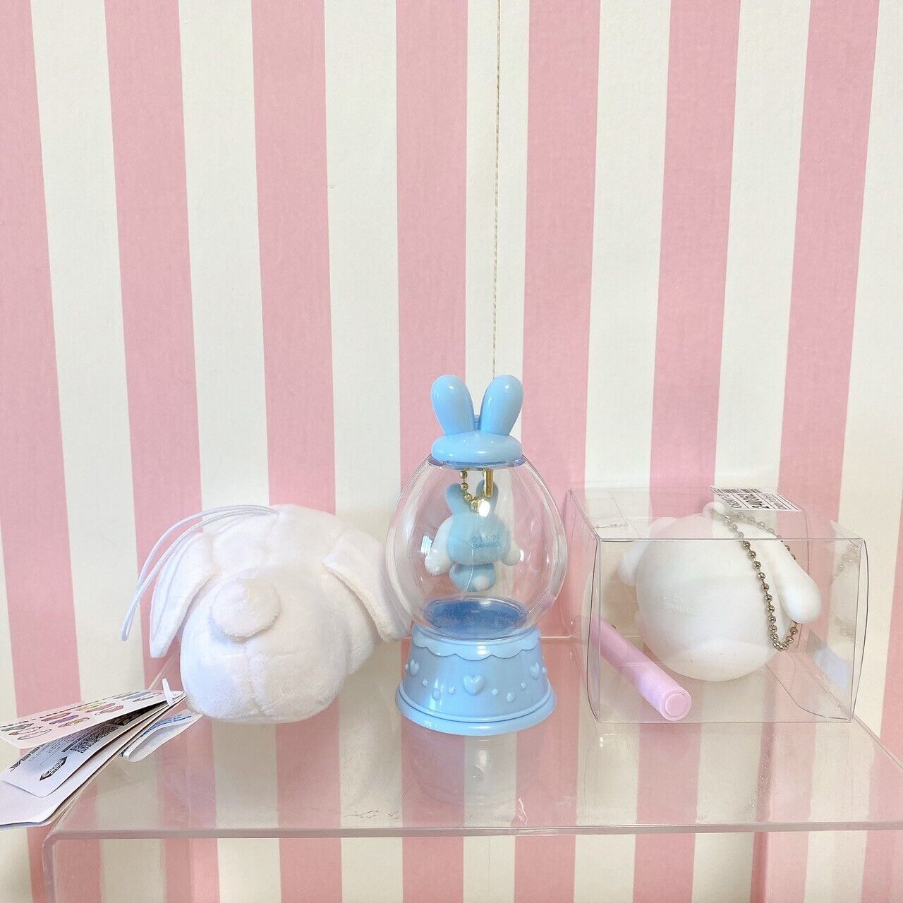 Sanrio Cinnamoroll Set 3 Ornament Mascot White Blue Puppy Rabbit Character Rare