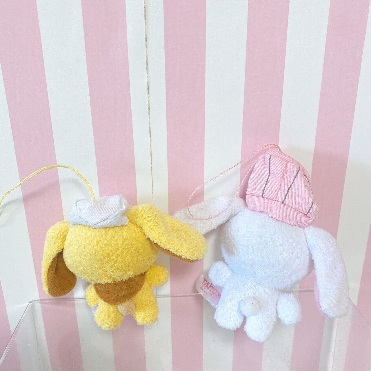 Sanrio Sugar Bunnies Plush Stuffed Toy Doll White Yellow Cook Hat 2 Set Taito