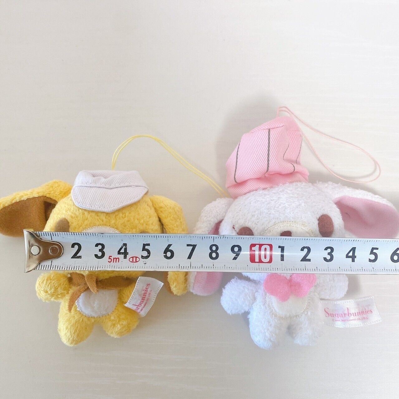 Sanrio Sugar Bunnies Plush Stuffed Toy Doll White Yellow Cook Hat 2 Set Taito