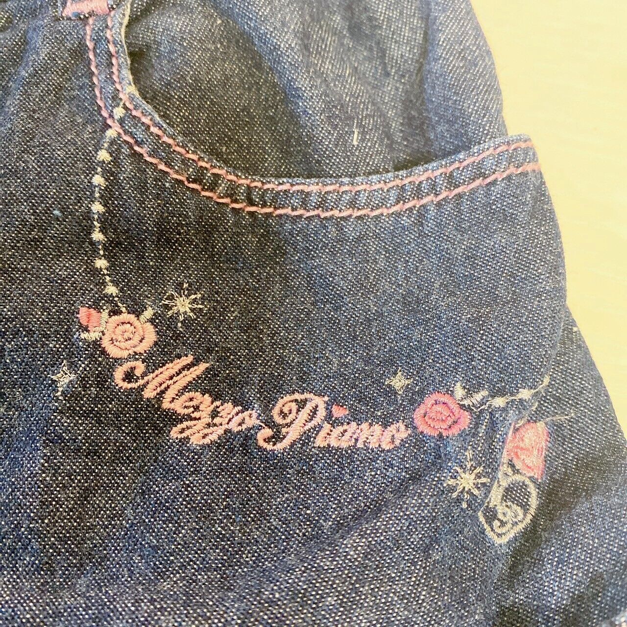 Mezzo Piano Denim Skirt Navy 120 Size Frill Ballet Shoes Pattern Kawaii Cute