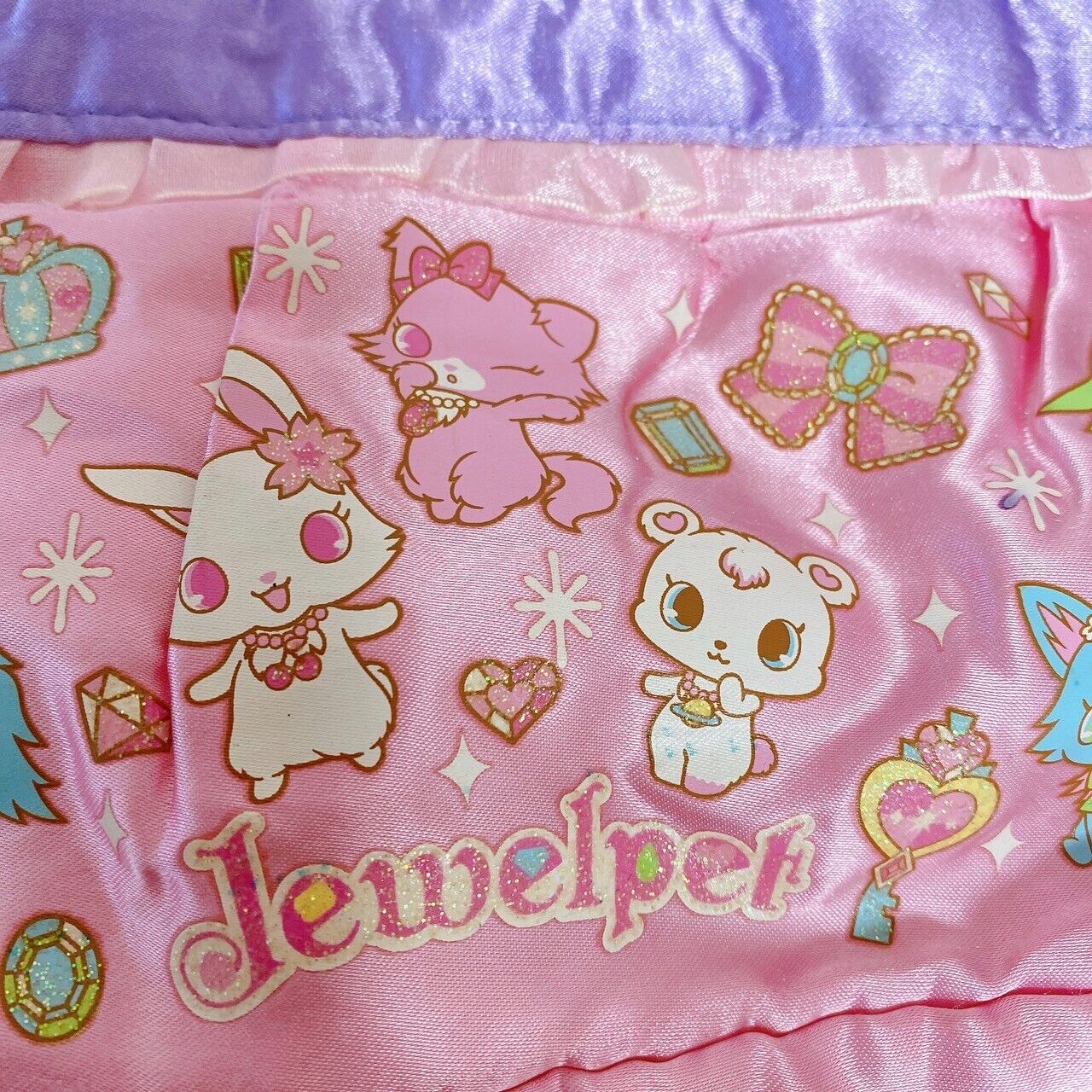 Sanrio Jewelpet Tote Bag Pink Blue Set of 2 Characters Cute Lovely Kawaii