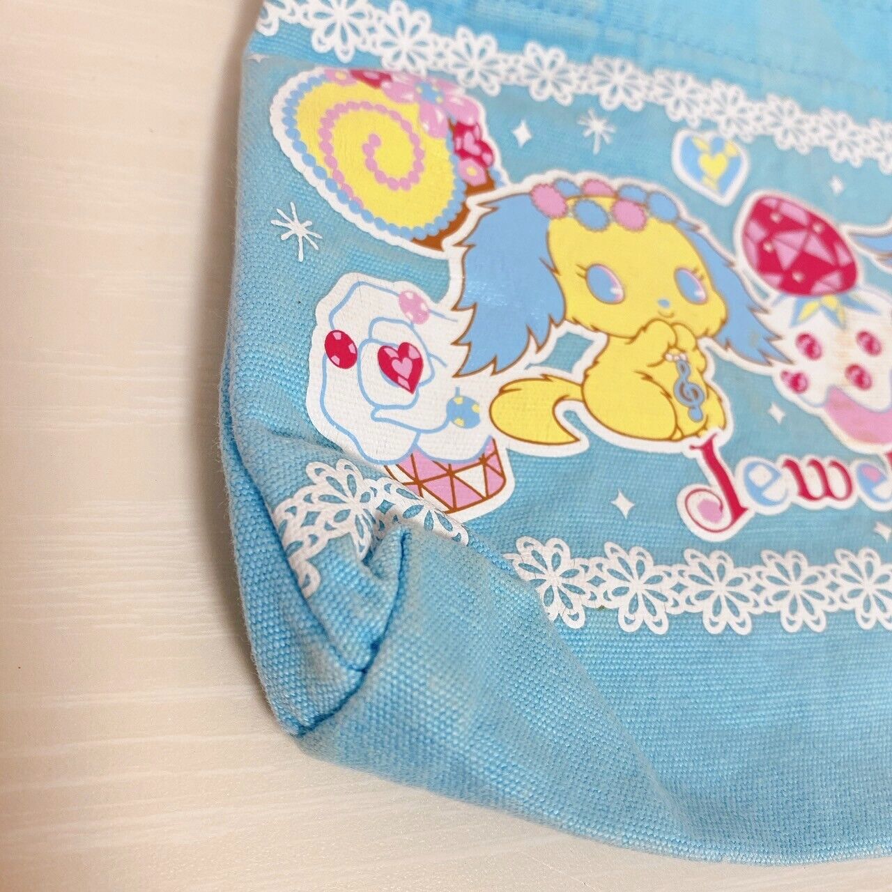 Sanrio Jewelpet Tote Bag Pink Blue Set of 2 Characters Cute Lovely Kawaii