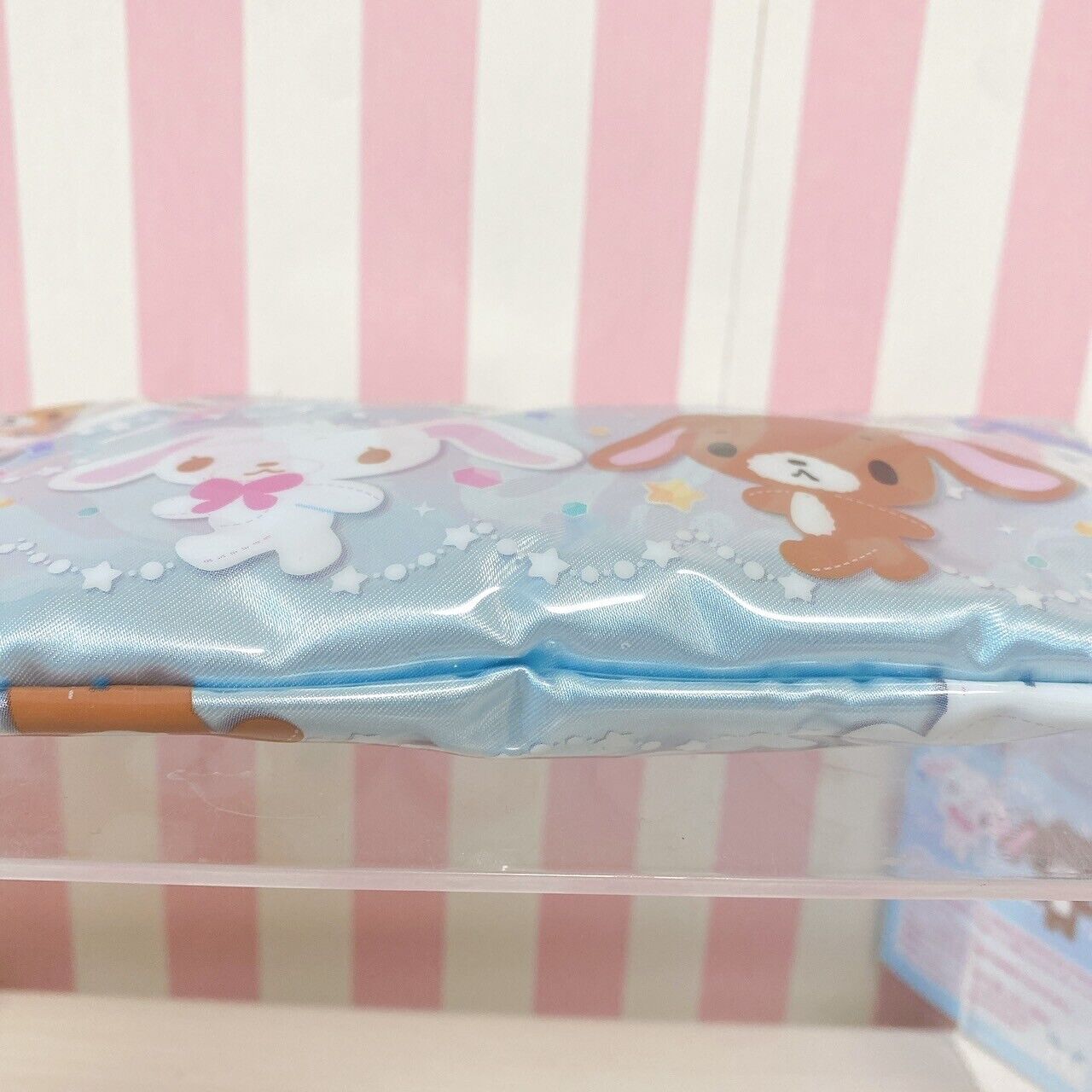 Sanrio Sugar Bunnies Shirousa Pen Pouch Light Blue Star Chuck Rabbit Kawaii Rare