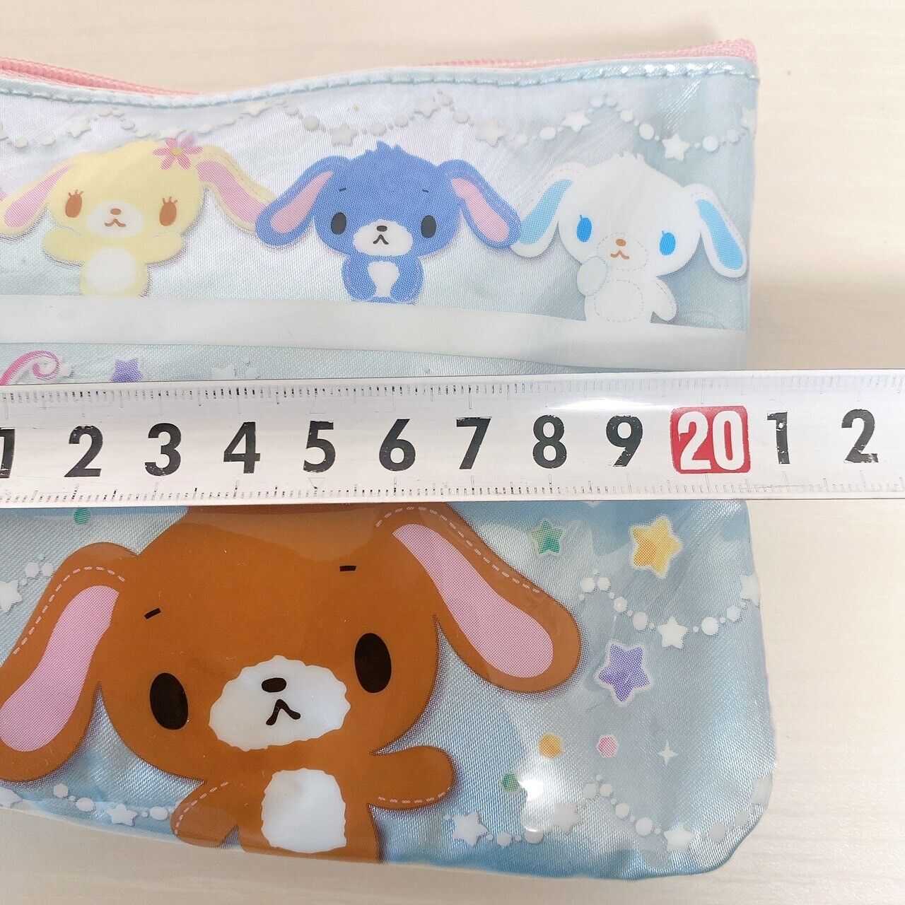 Sanrio Sugar Bunnies Shirousa Pen Pouch Light Blue Star Chuck Rabbit Kawaii Rare