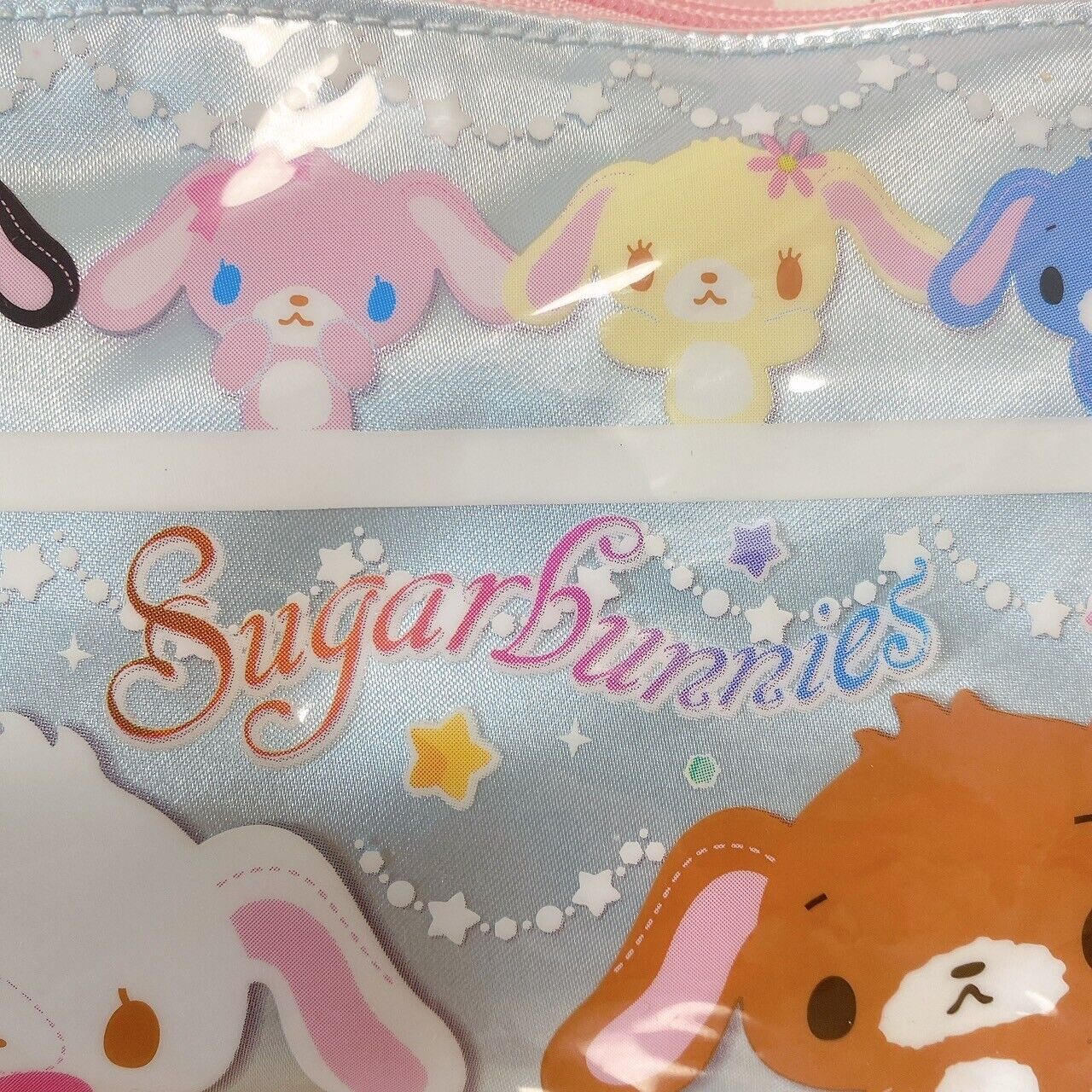 Sanrio Sugar Bunnies Shirousa Pen Pouch Light Blue Star Chuck Rabbit Kawaii Rare