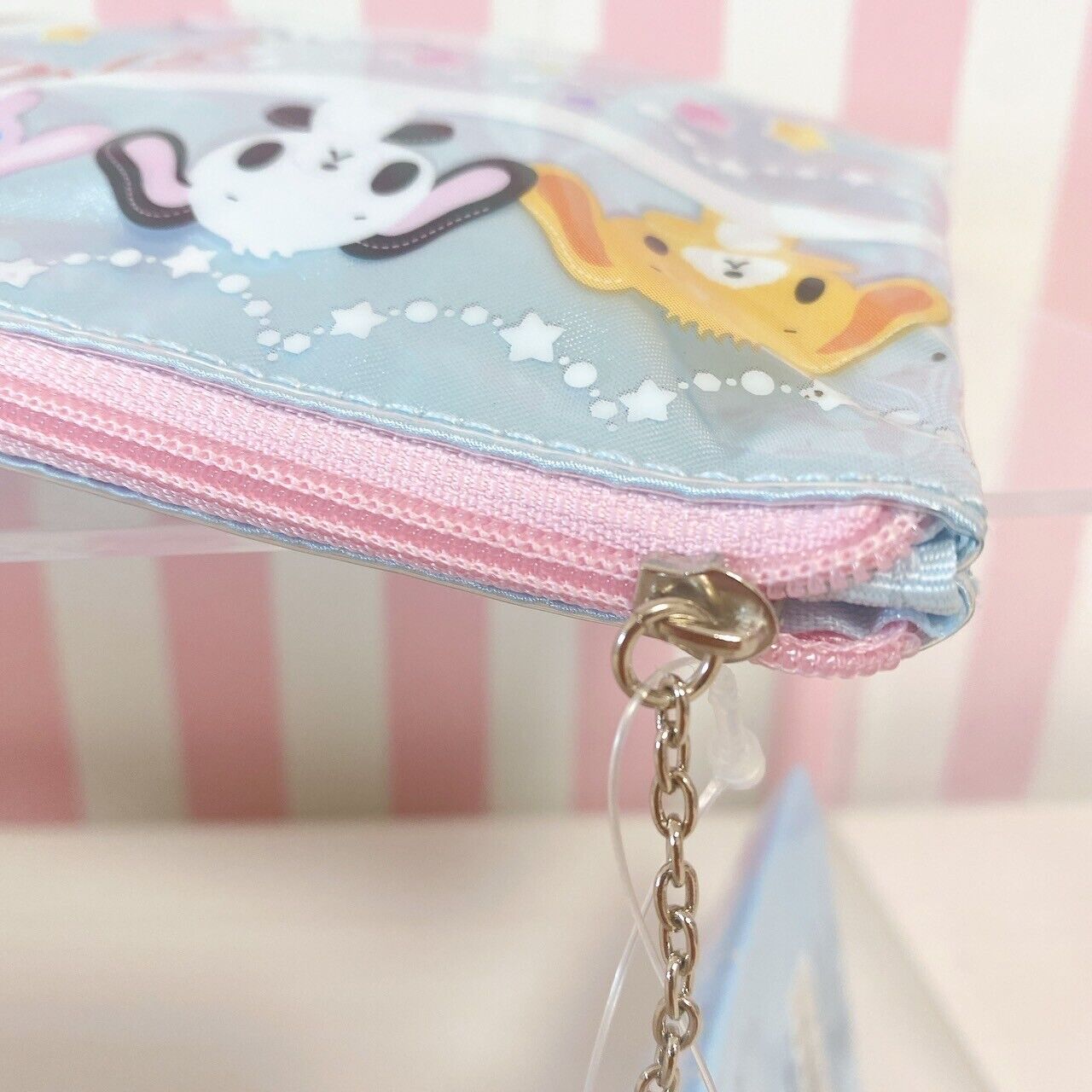 Sanrio Sugar Bunnies Shirousa Pen Pouch Light Blue Star Chuck Rabbit Kawaii Rare