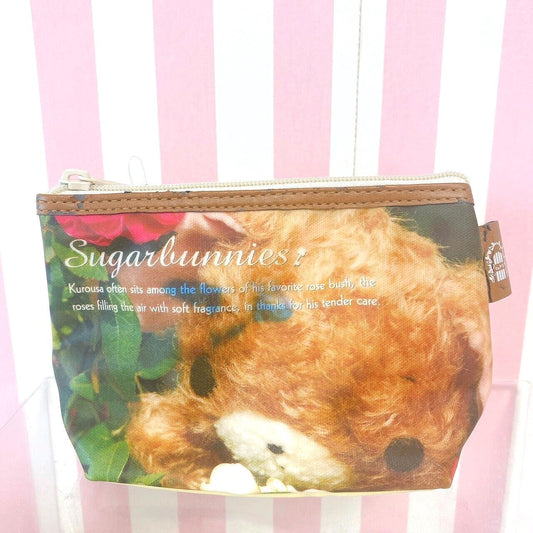 Sanrio Sugar Bunnies Small Mini Pouch Makeup Bag Live Action Garden Brown White