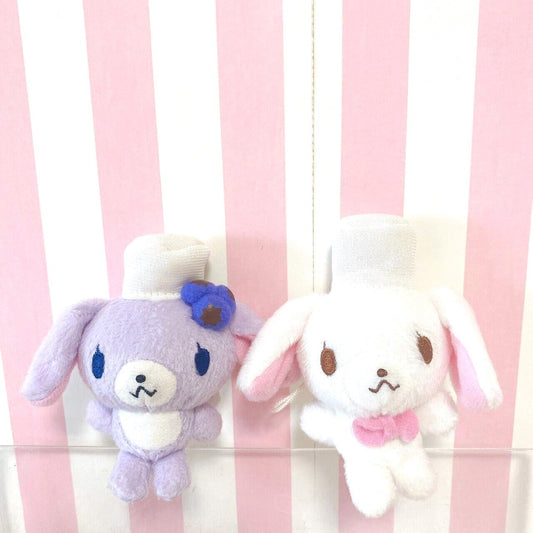 Sanrio Sugar bunnies Shirosa Blueberryusa Small Mascot Cook 2 Set Stuffed Toy