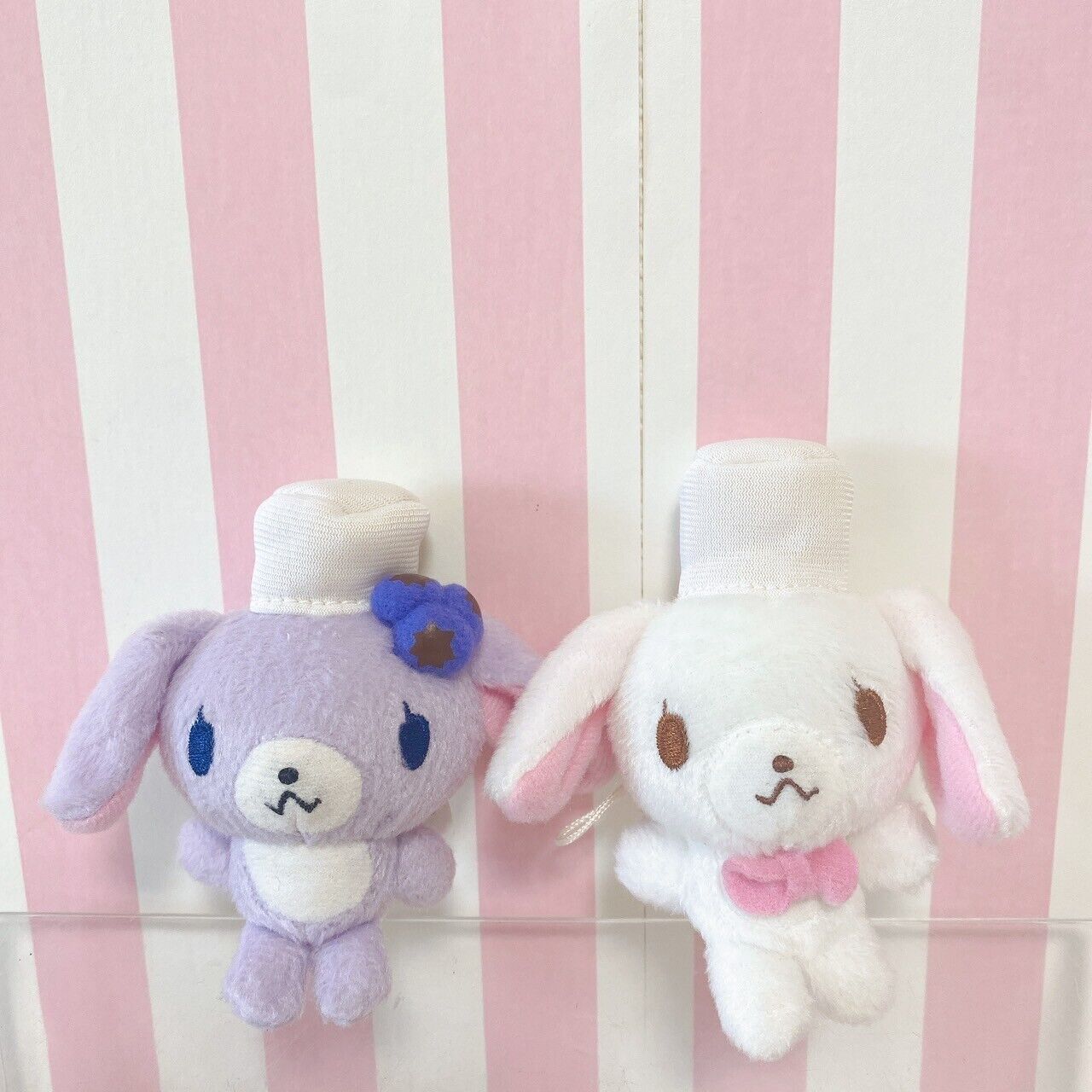 Sanrio Sugar bunnies Shirosa Blueberryusa Small Mascot Cook 2 Set Stuffed Toy