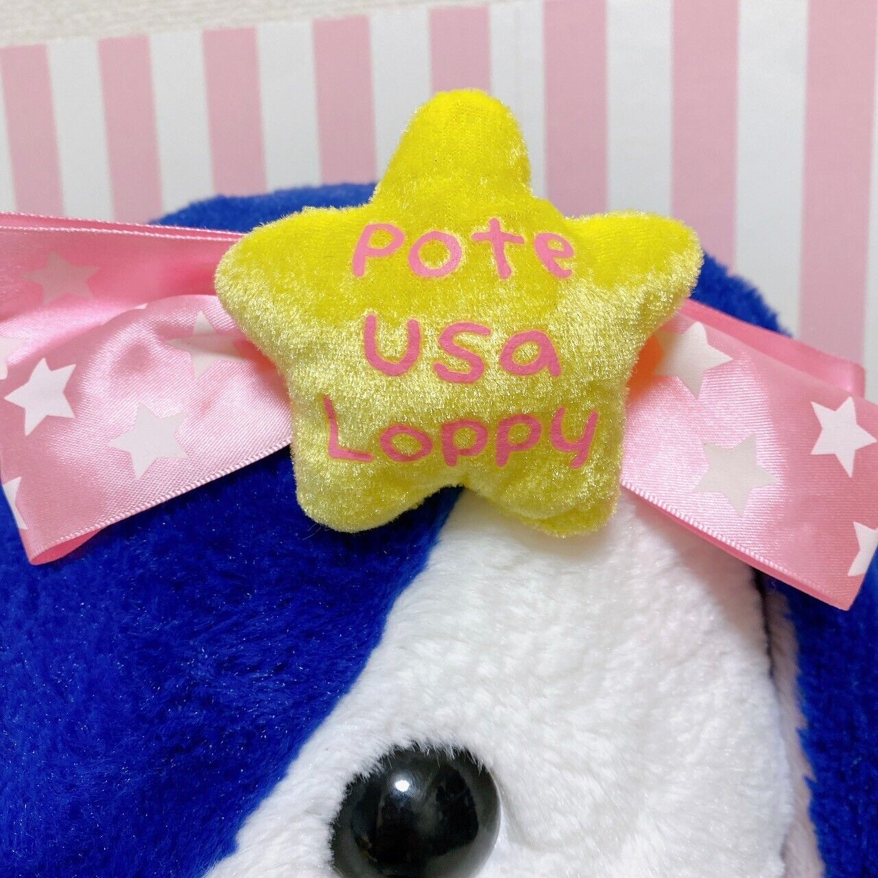 Poteusa Loppy Plush Soft Stuffed Toy Doll Fluffy Cassiopeia-Chan Blue White Star