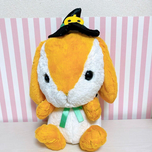 Poteusa Loppy Plush Soft Stuffed Toy Doll Fluffy Orange Halloween Witch Hat Rare