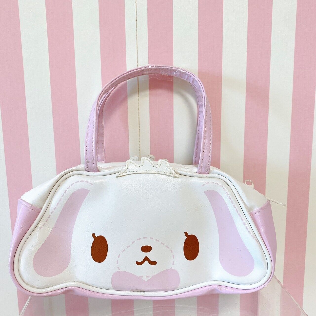 Sanrio Sugar Bunnies Handbag Bag Pouch Shirousa Kurousa Face Die Cutting Kawaii