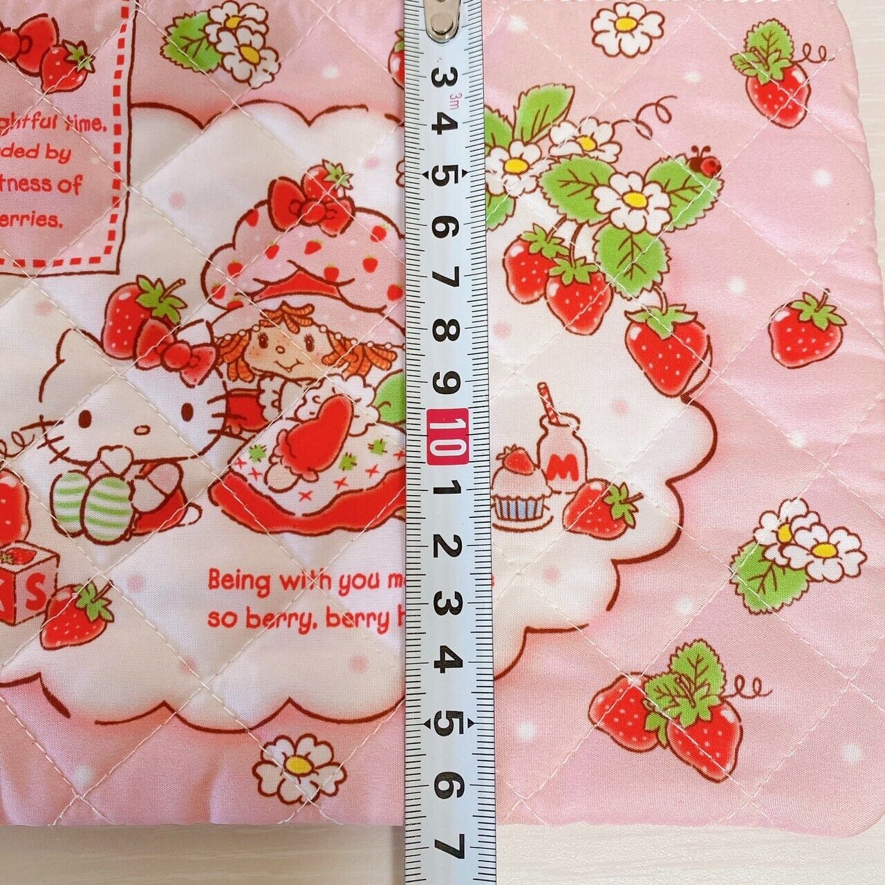 Sanrio Strawberry Shortcake Hello Kitty Collaboration Pouch Pink Strawberry Rare