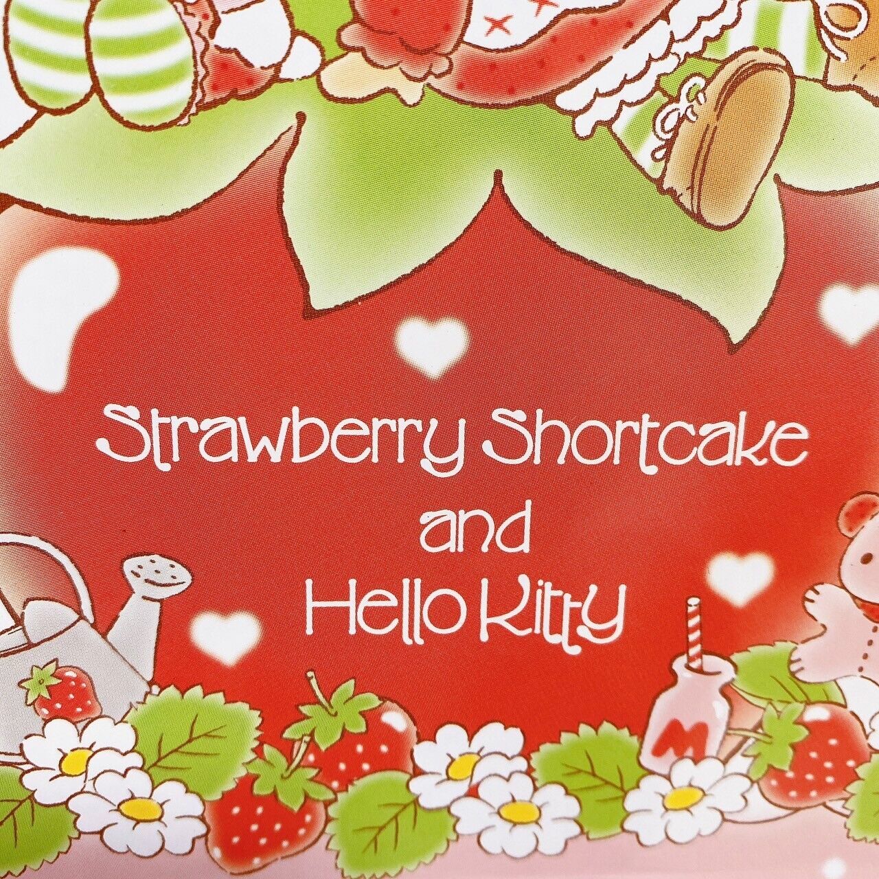 Sanrio Hello Kitty Strawberry Shortcake Trunk Can Case Box Pink Flower Red Rare