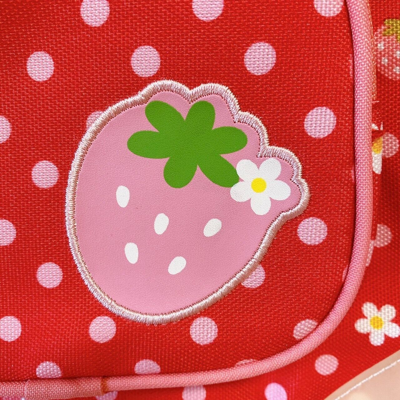 Mother Garden Rucksack Backpack School Bag Red Cutie Strawberry Dot Frill Flower