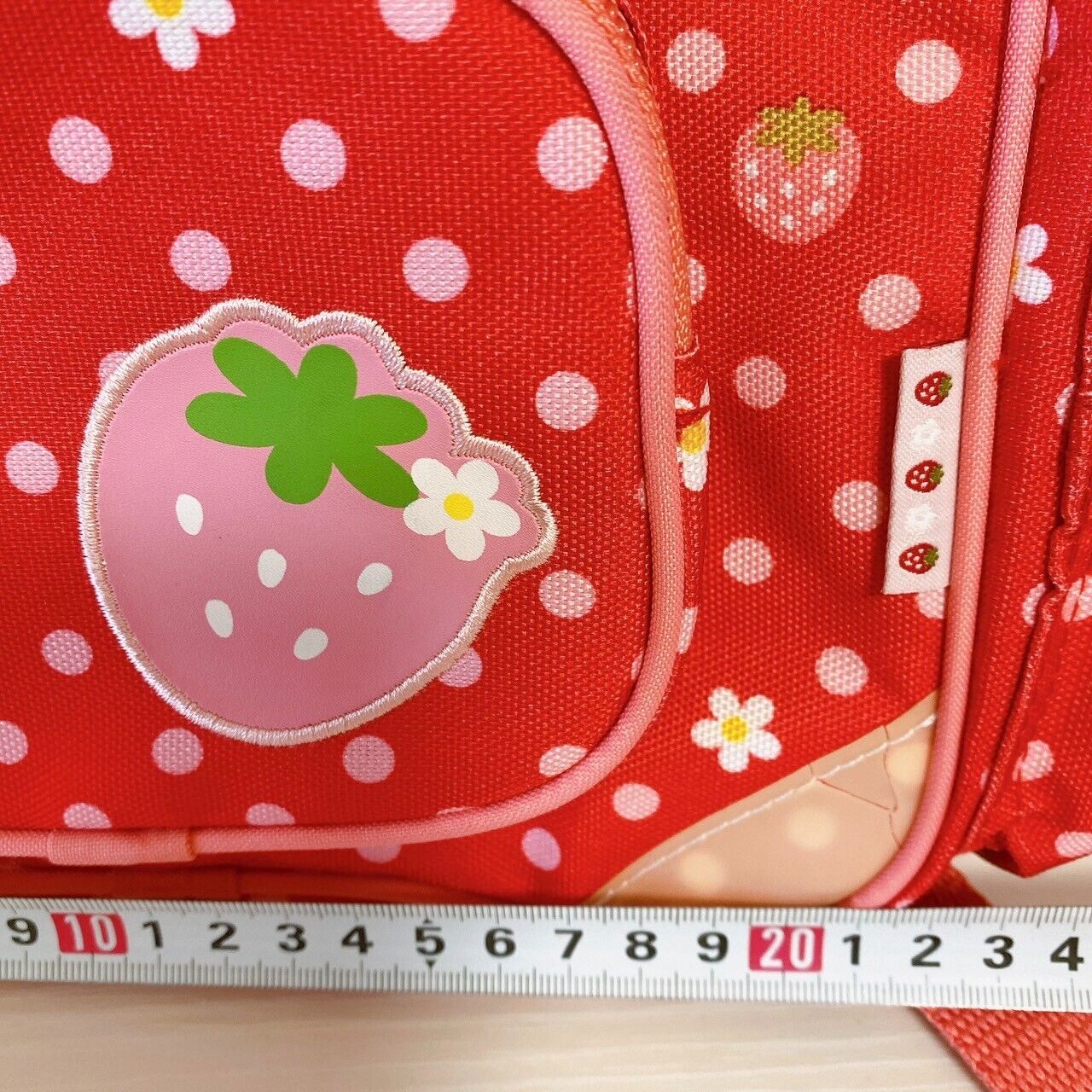 Mother Garden Rucksack Backpack School Bag Red Cutie Strawberry Dot Frill Flower