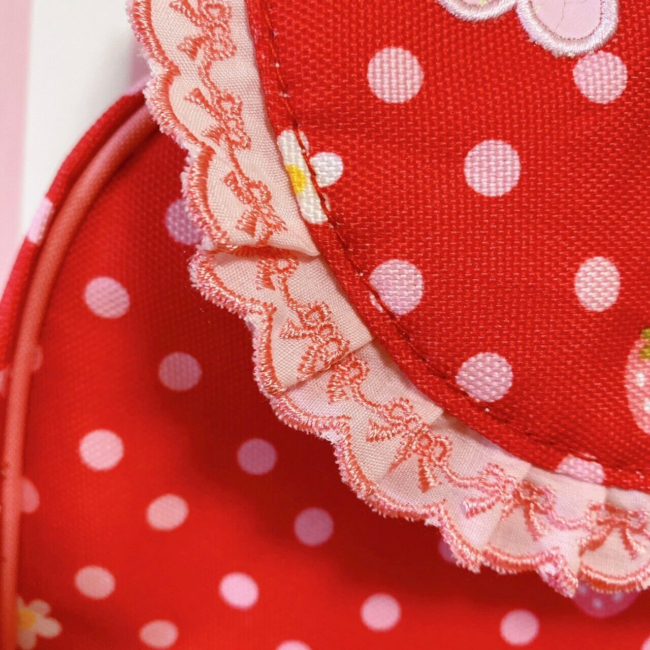 Mother Garden Rucksack Backpack School Bag Red Cutie Strawberry Dot Frill Flower