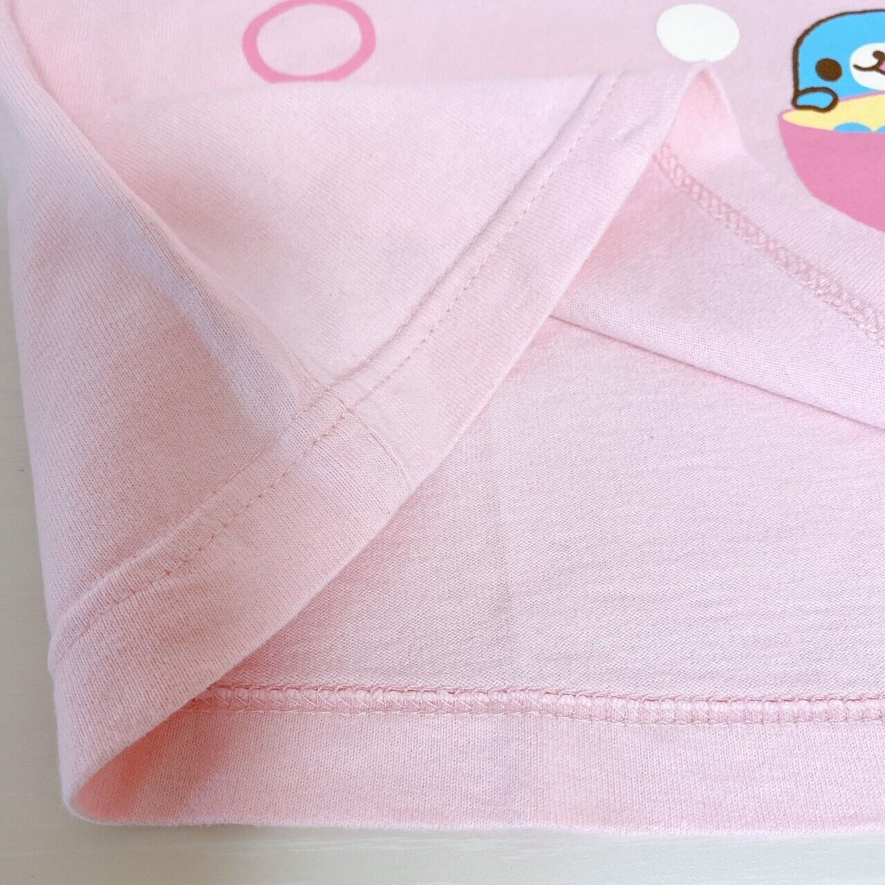 San-X Mamegoma T-shirt Kids Tops Pink L 160 Size Bath Foam Character Kawaii Rare