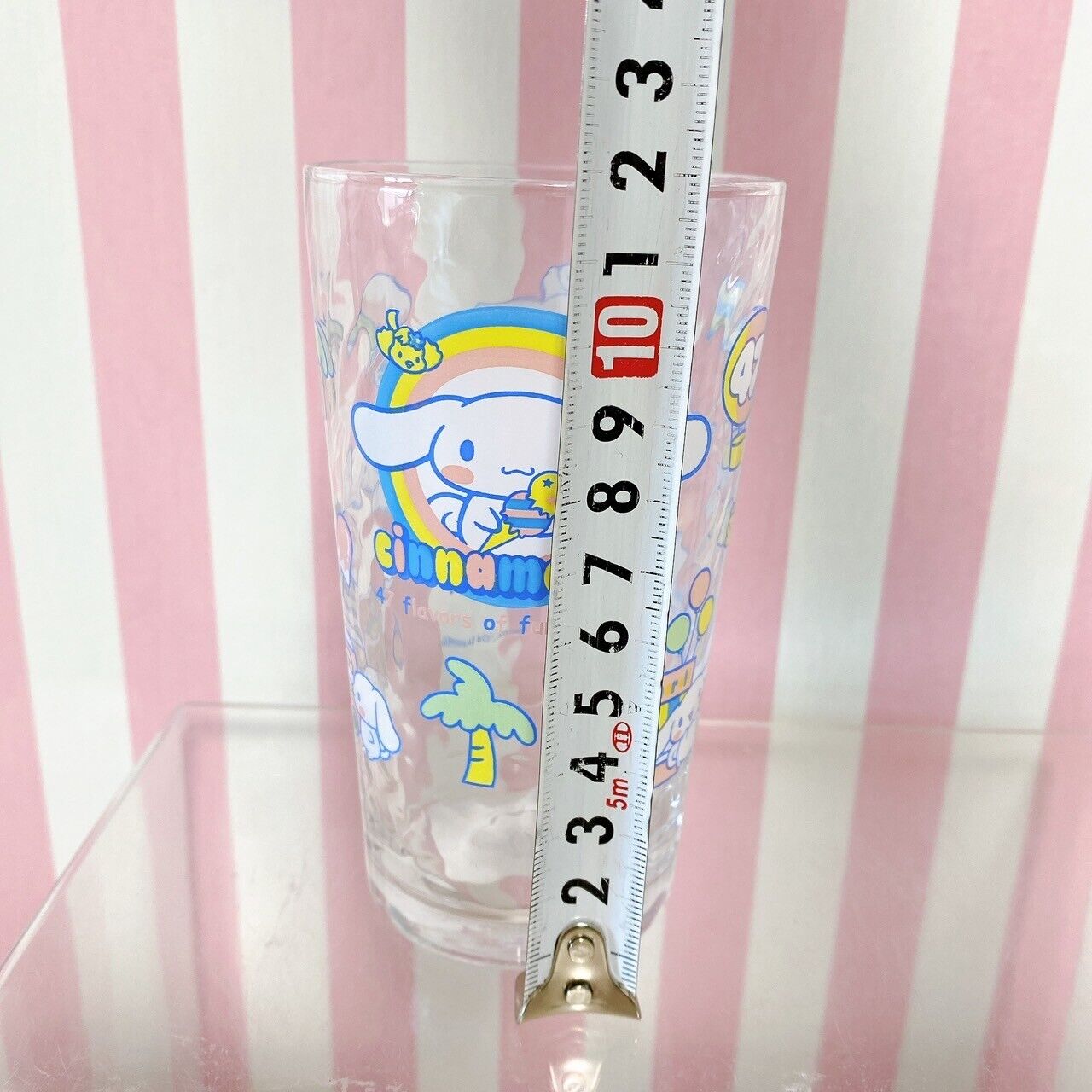 Sanrio Cinnamoroll glass 300ml Tumbler Clear Ice Bus Kawaii Character Rare