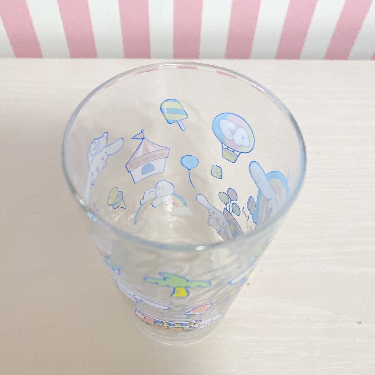 Sanrio Cinnamoroll glass 300ml Tumbler Clear Ice Bus Kawaii Character Rare