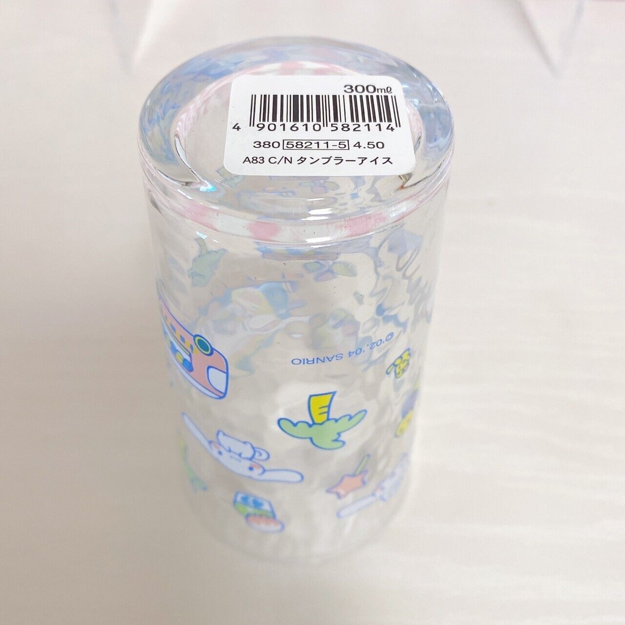 Sanrio Cinnamoroll glass 300ml Tumbler Clear Ice Bus Kawaii Character Rare