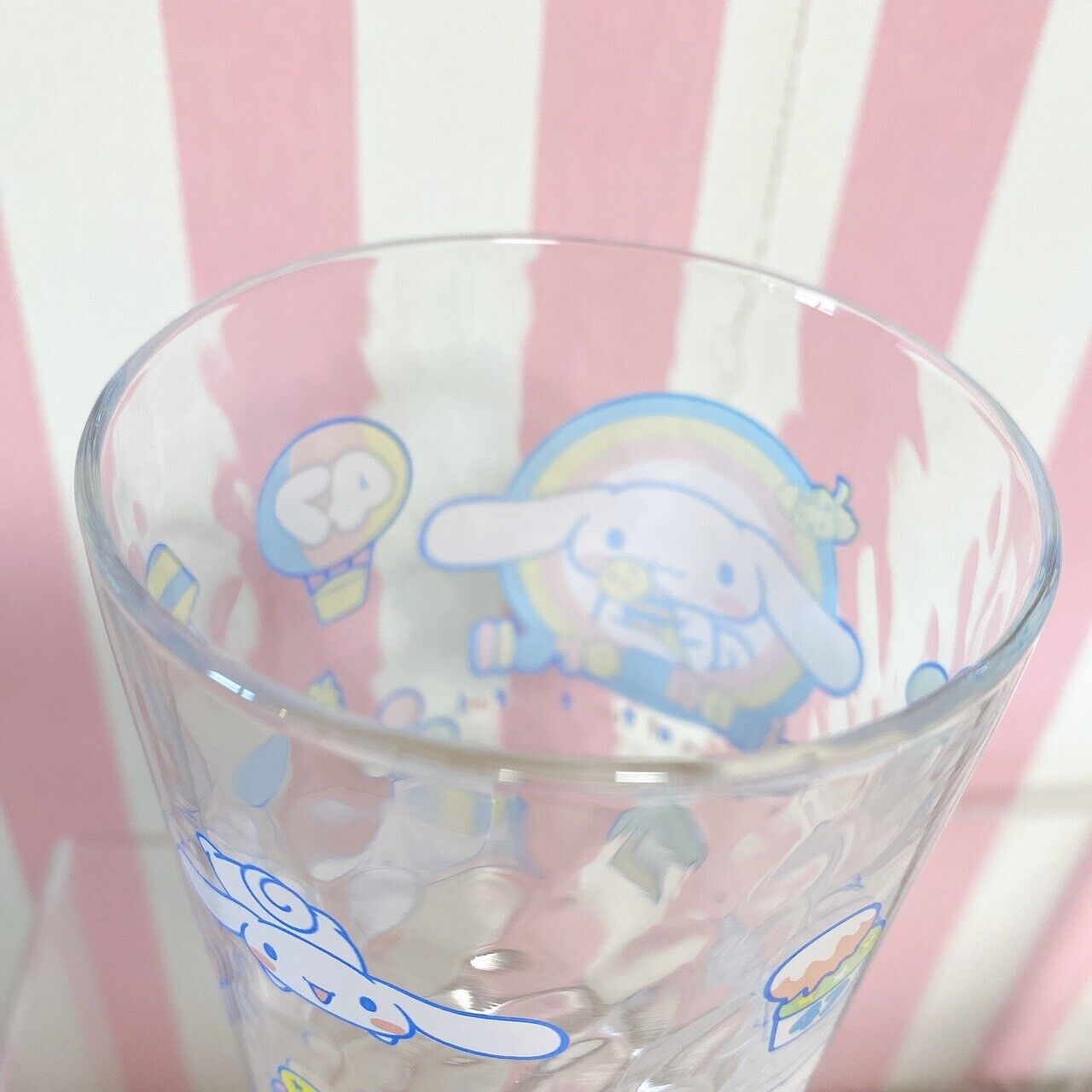 Sanrio Cinnamoroll glass 300ml Tumbler Clear Ice Bus Kawaii Character Rare