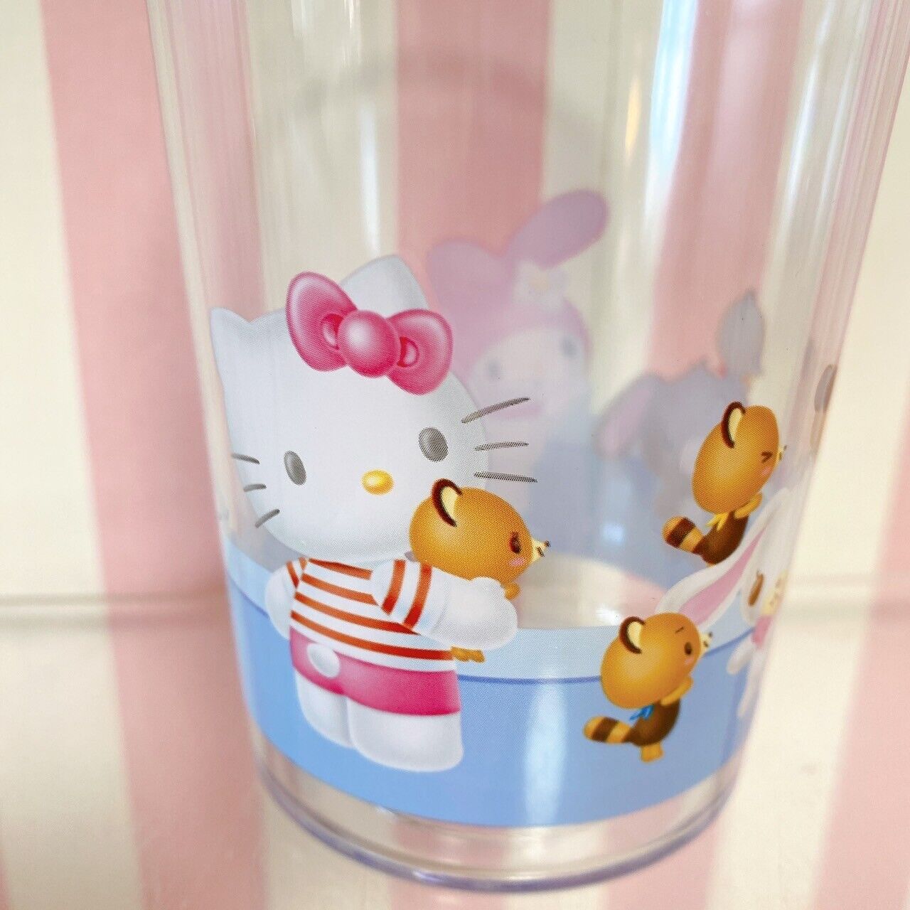 Sanrio Sugarbunnies Cup Glasses Cups Glassware  plastic aquarium Set 2 Kawaii