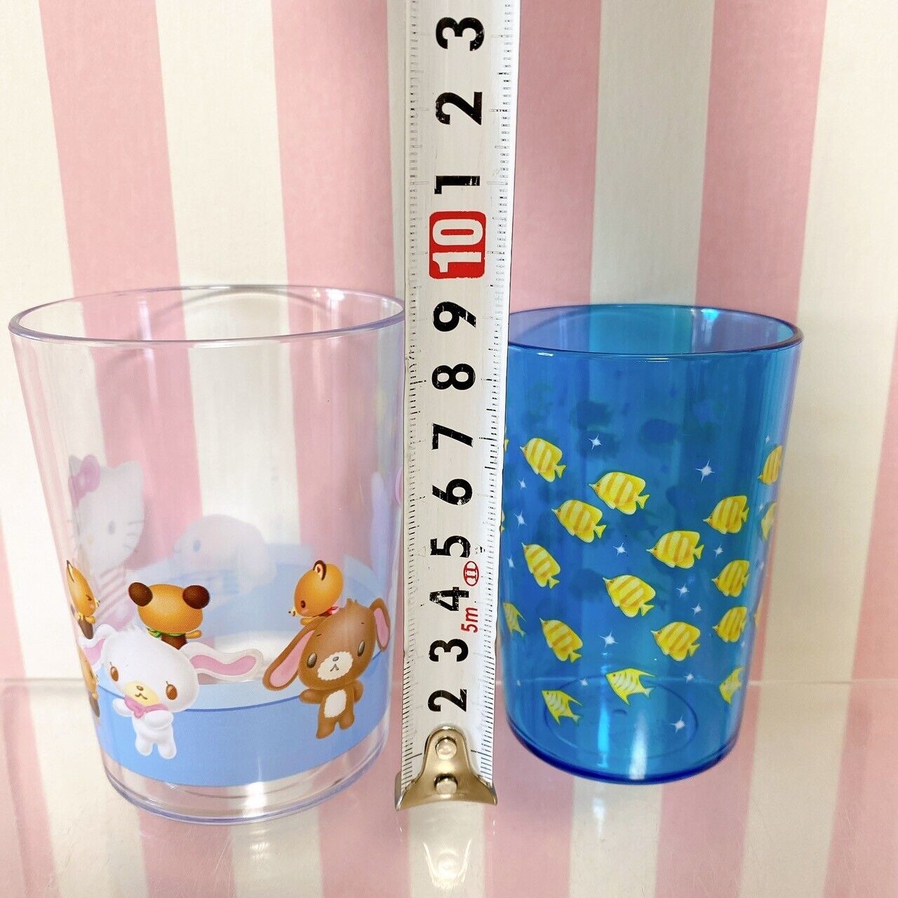 Sanrio Sugarbunnies Cup Glasses Cups Glassware  plastic aquarium Set 2 Kawaii