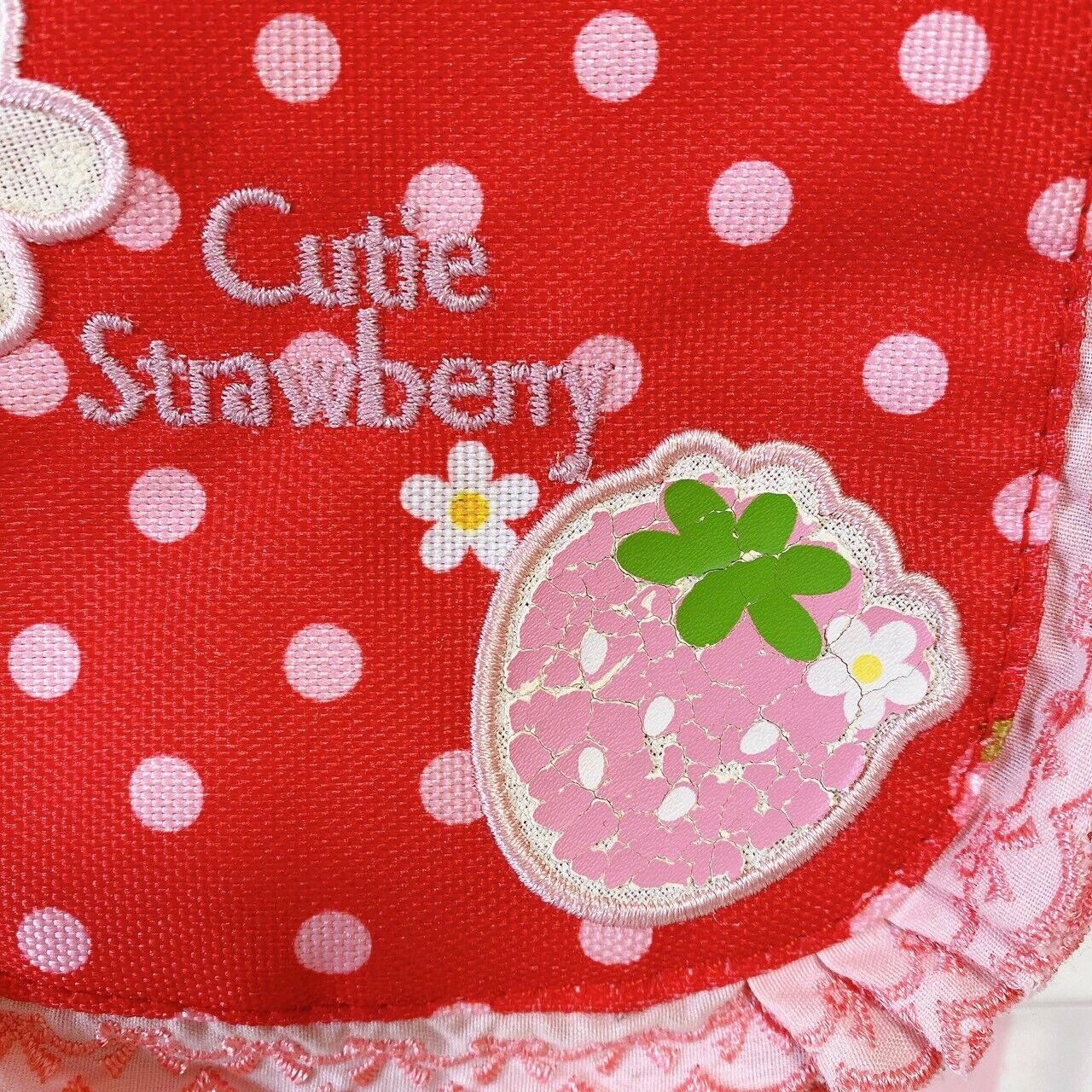 Mother Garden Pochette Shoulder Bag Red Cutie Strawberry Dot Frill Flower Plaid