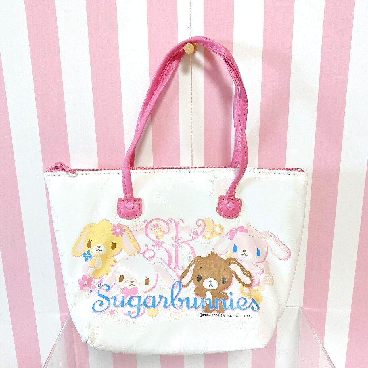 Sanrio Sugar Bunnies Tote Bag Pouch Handbag Shirousa Kurousa Hanausa Momousa