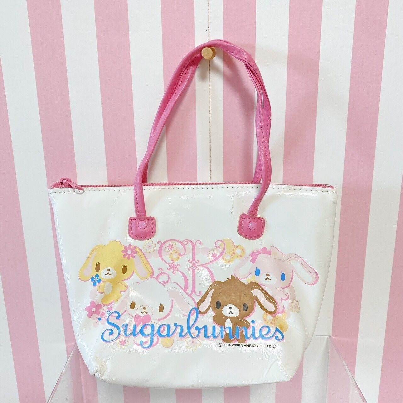 Sanrio Sugar Bunnies Tote Bag Pouch Handbag Shirousa Kurousa Hanausa Momousa