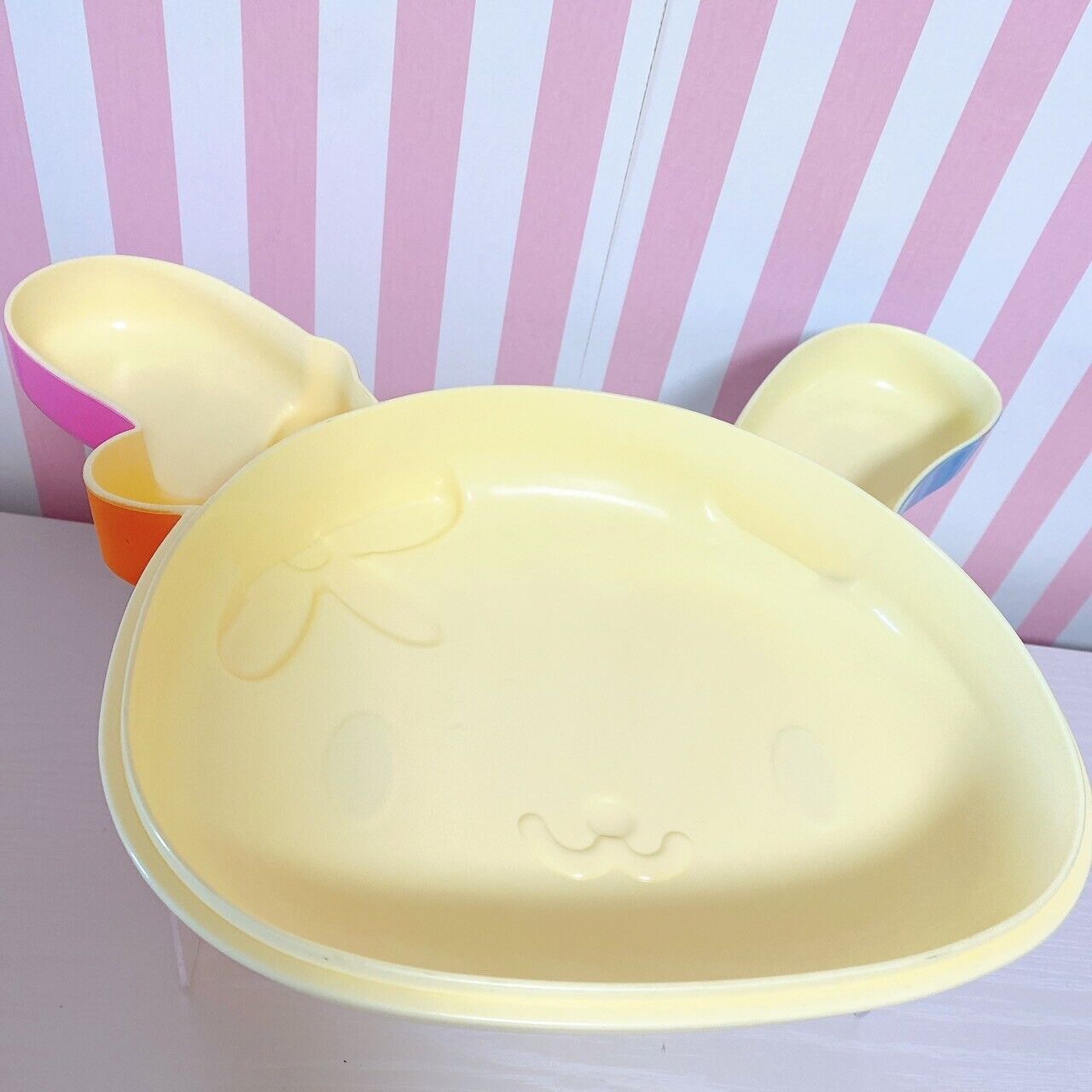 Sanrio Usahana Children's Lunch Plate Rabbit Flower Heart Character Kawaii Rare