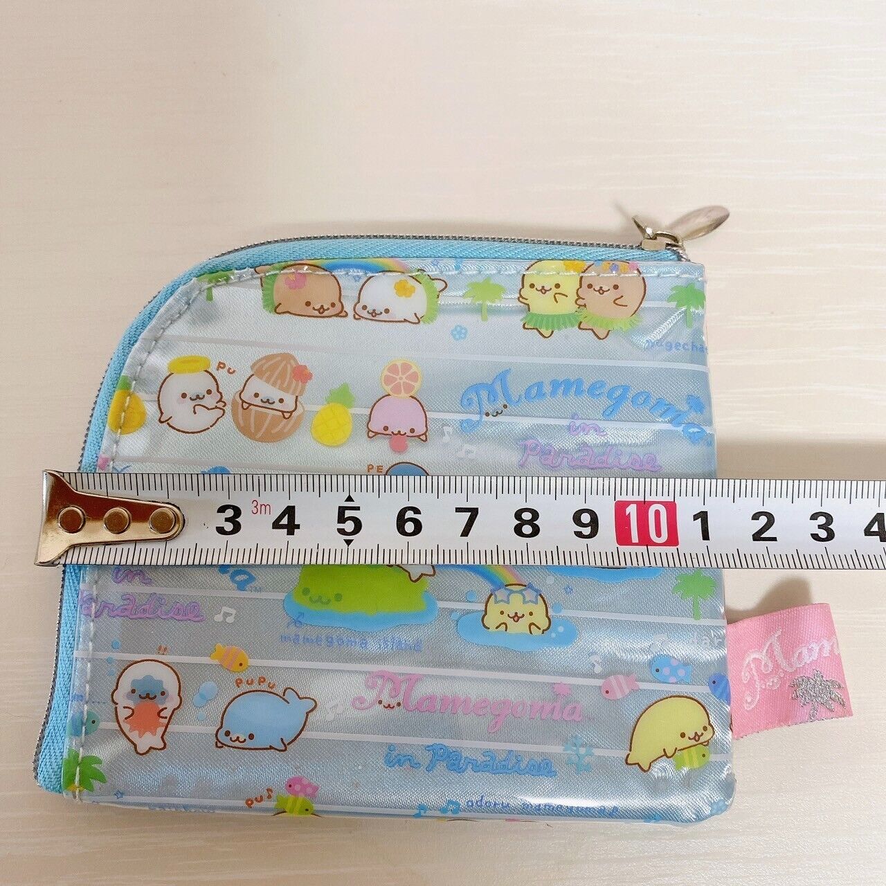 San-X Mamegoma Wallet Coin Case Purse Aloha Blue Kawaii Character Rare