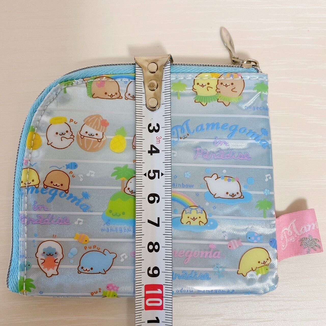 San-X Mamegoma Wallet Coin Case Purse Aloha Blue Kawaii Character Rare