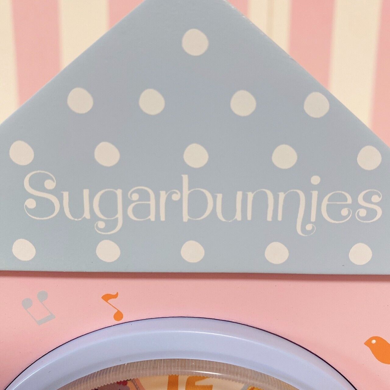 Sanrio Sugar Bunnies Table Clock House Type Shirousa Kurousa Pink Blue Kawaii