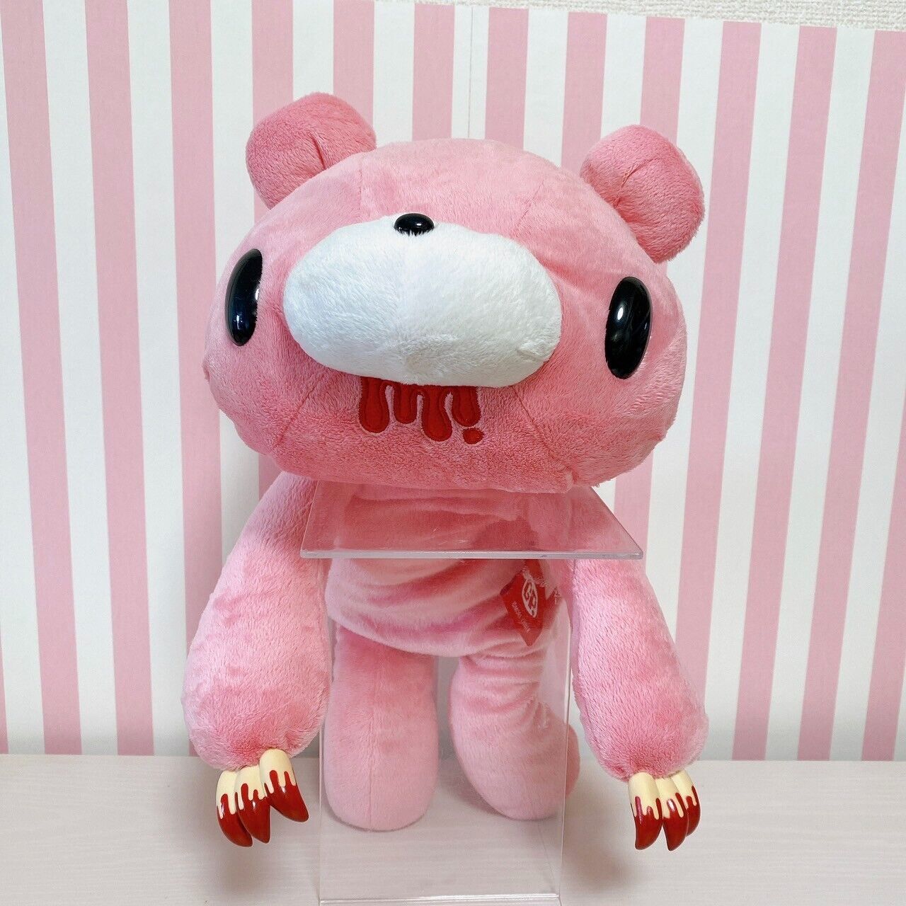 Gloomy Bear Bloody Pink Plush Soft Stuffed Toy Doll Fluffy Lying Down CGP 138