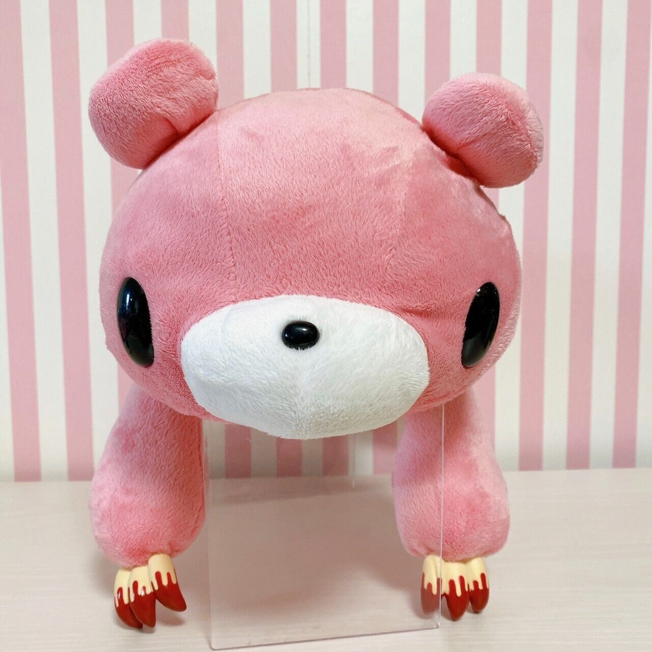 Gloomy Bear Bloody Pink Plush Soft Stuffed Toy Doll Fluffy Lying Down CGP 138