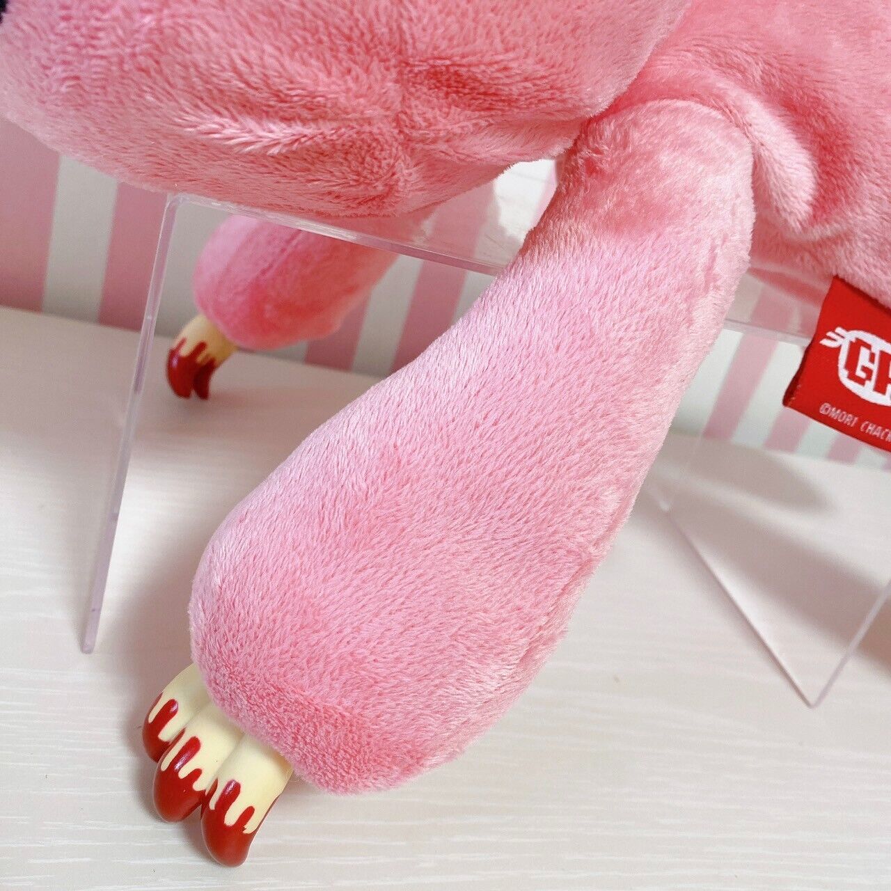 Gloomy Bear Bloody Pink Plush Soft Stuffed Toy Doll Fluffy Lying Down CGP 138